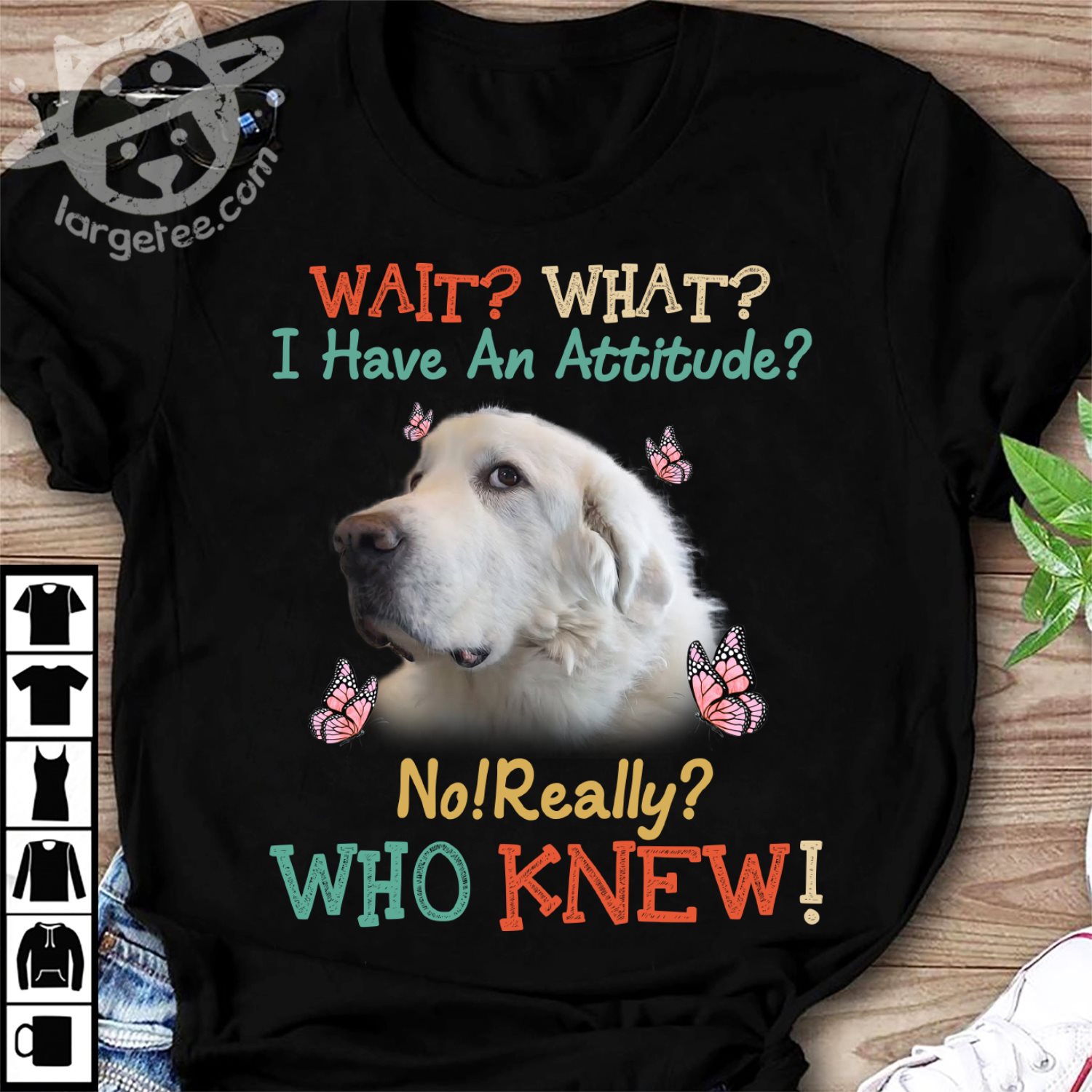 Golden Retriever Dog -Wait? what? i have an attitude? No! really who knew!