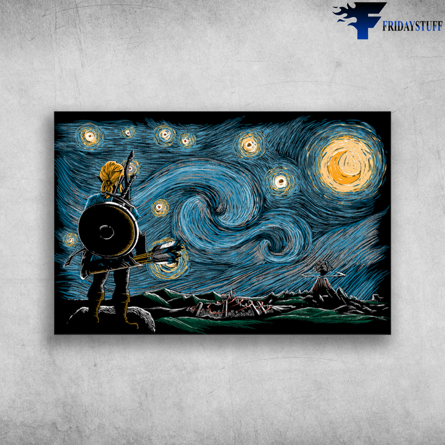 Archers In Van Gogh Art - Starry Night