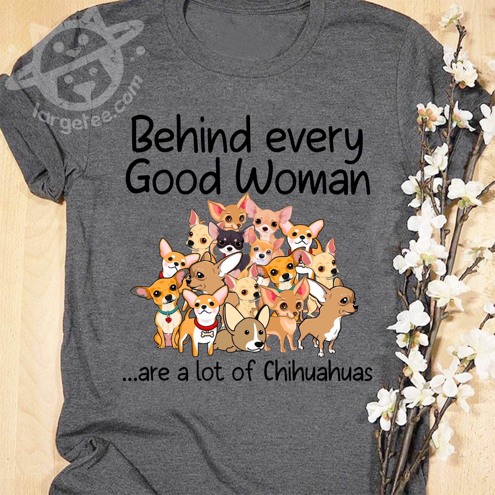 Behind every good woman are a lot of Chihuahuas