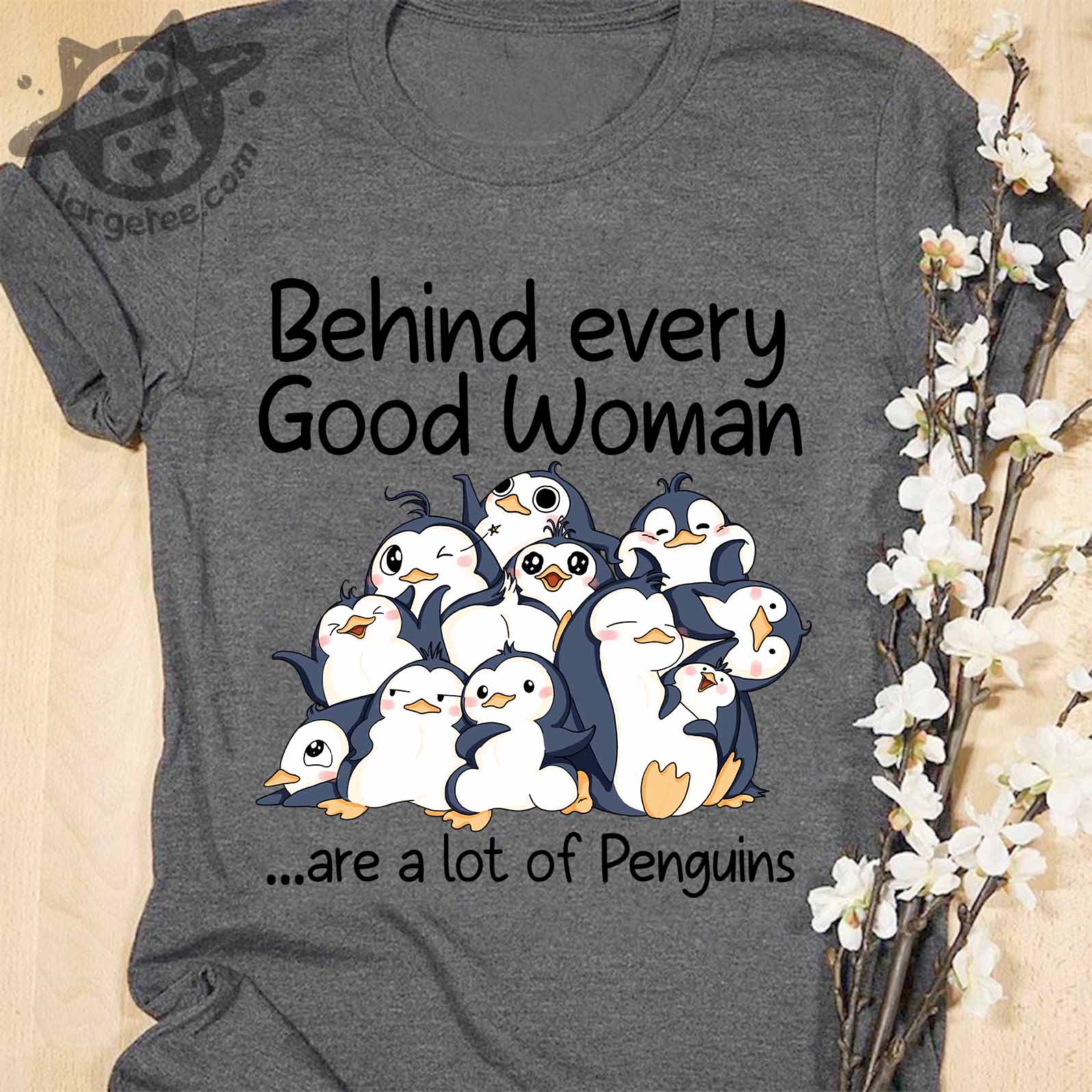 Behind every good woman are a lot of Penguins