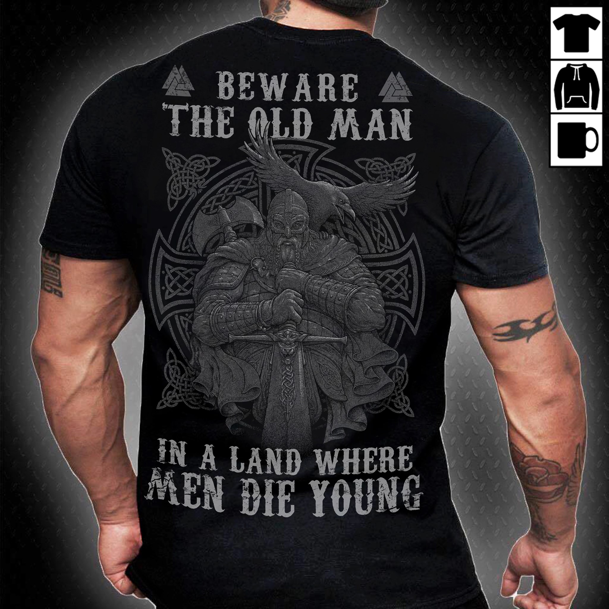 Beware the old man in a land where men die young - Vikings art