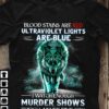 Blood stains are red Ultraviolet lights are blue - I watch enough murder shows - Wolf