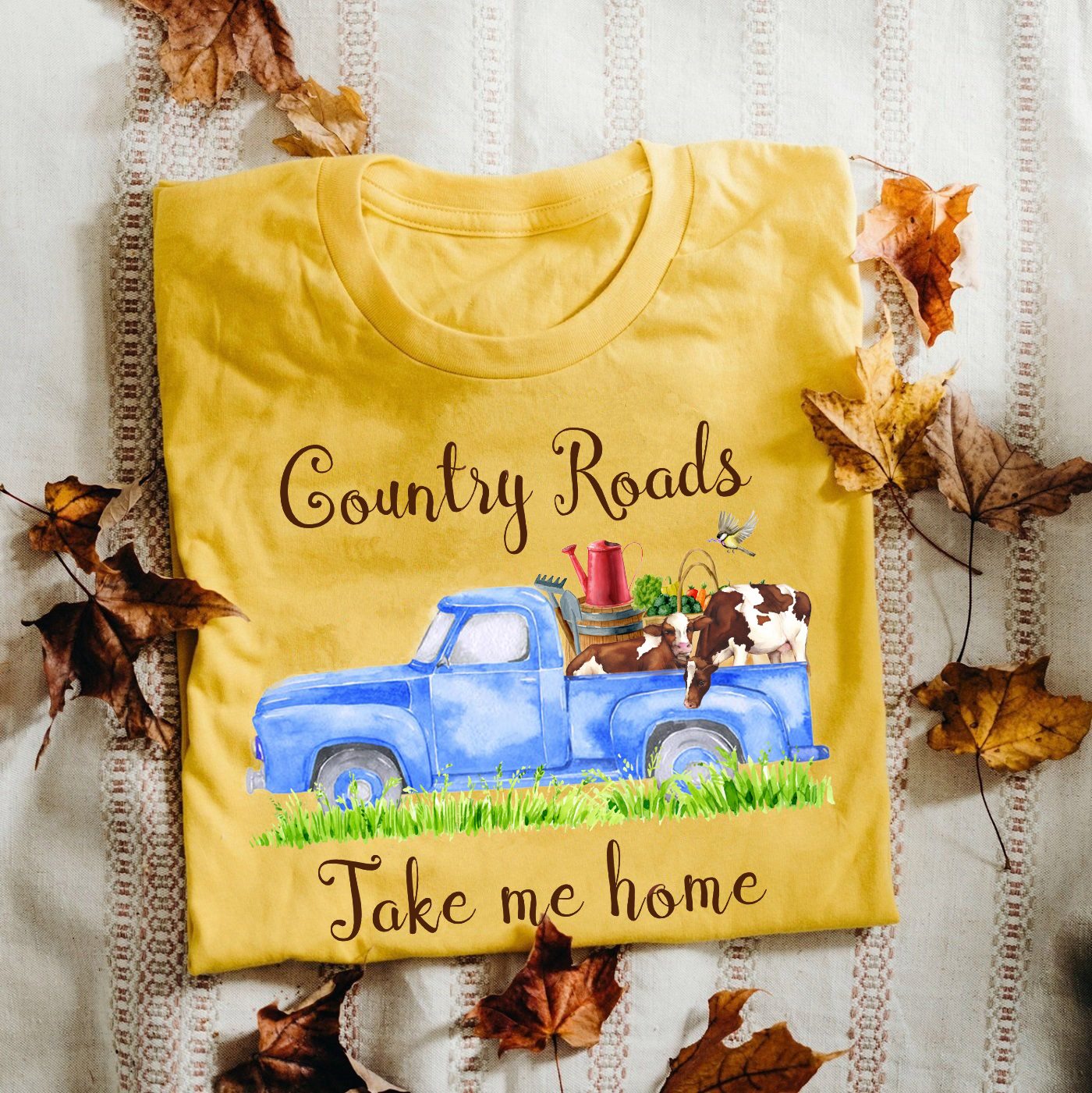 Country roads take me home - Truck with goat