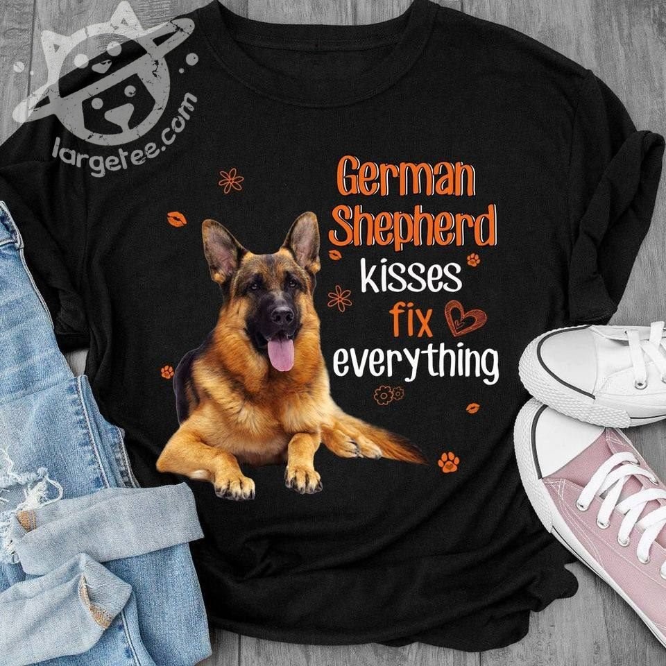 German shepherd kisses fix everything - German shepherd