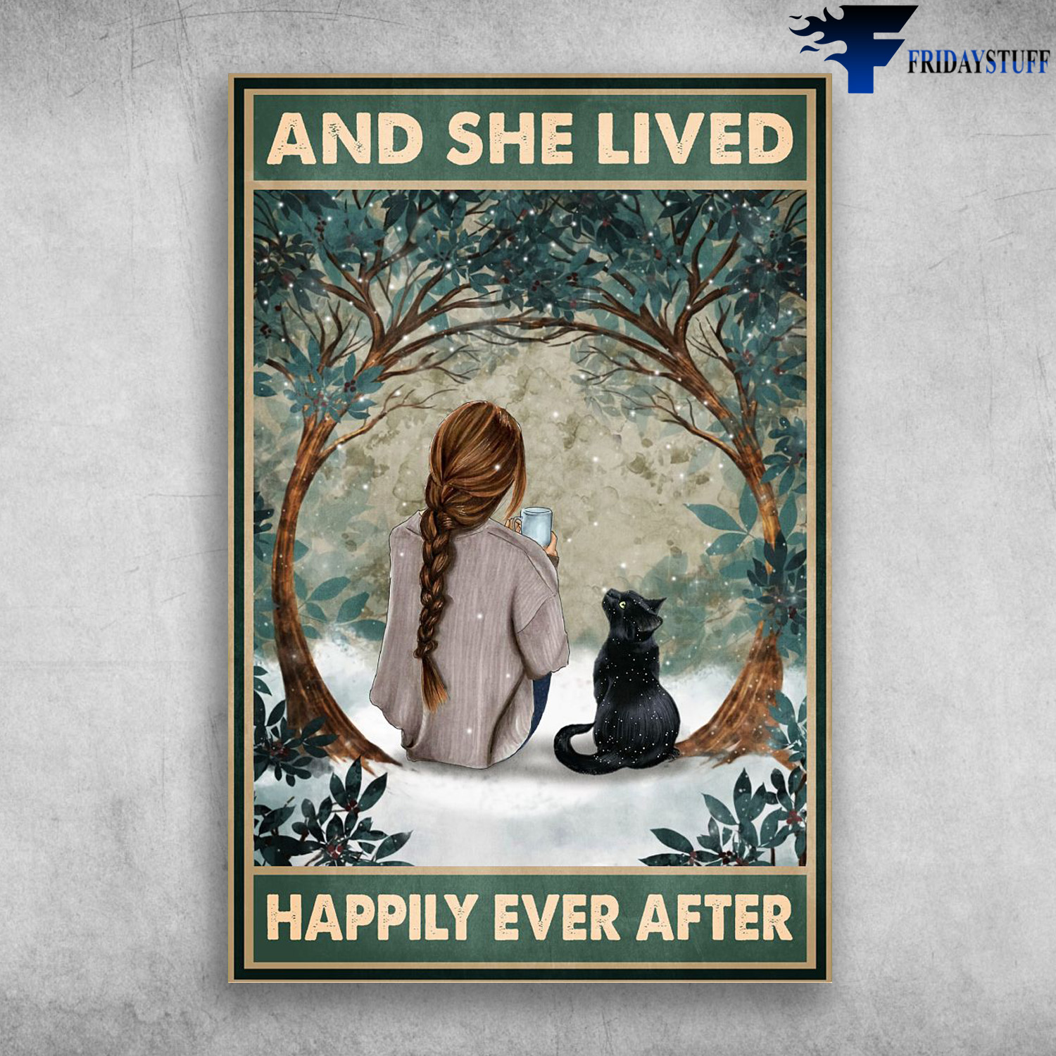 Girl With Black Cat - And She Lived, Happily Ever After