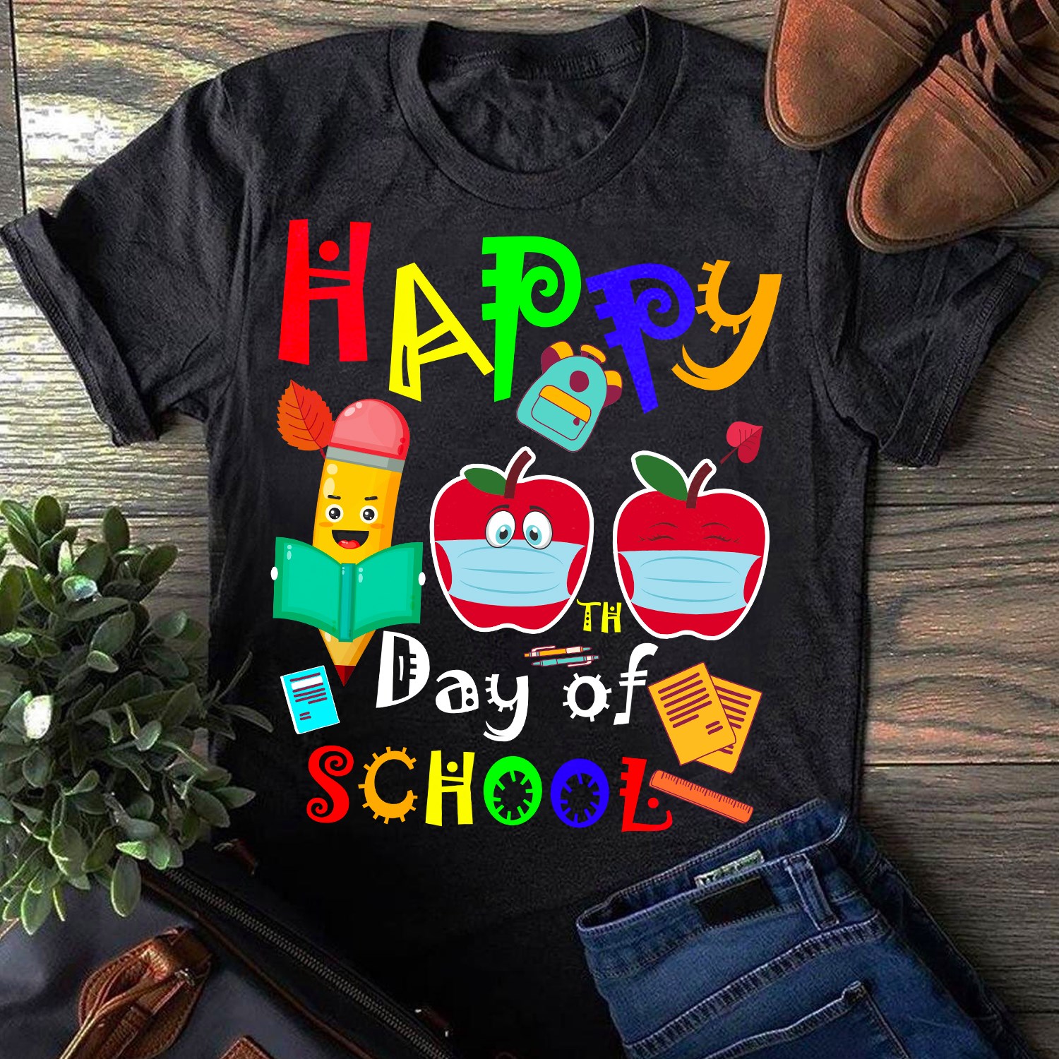 Happy day of school - Quarantine apple pencil and books