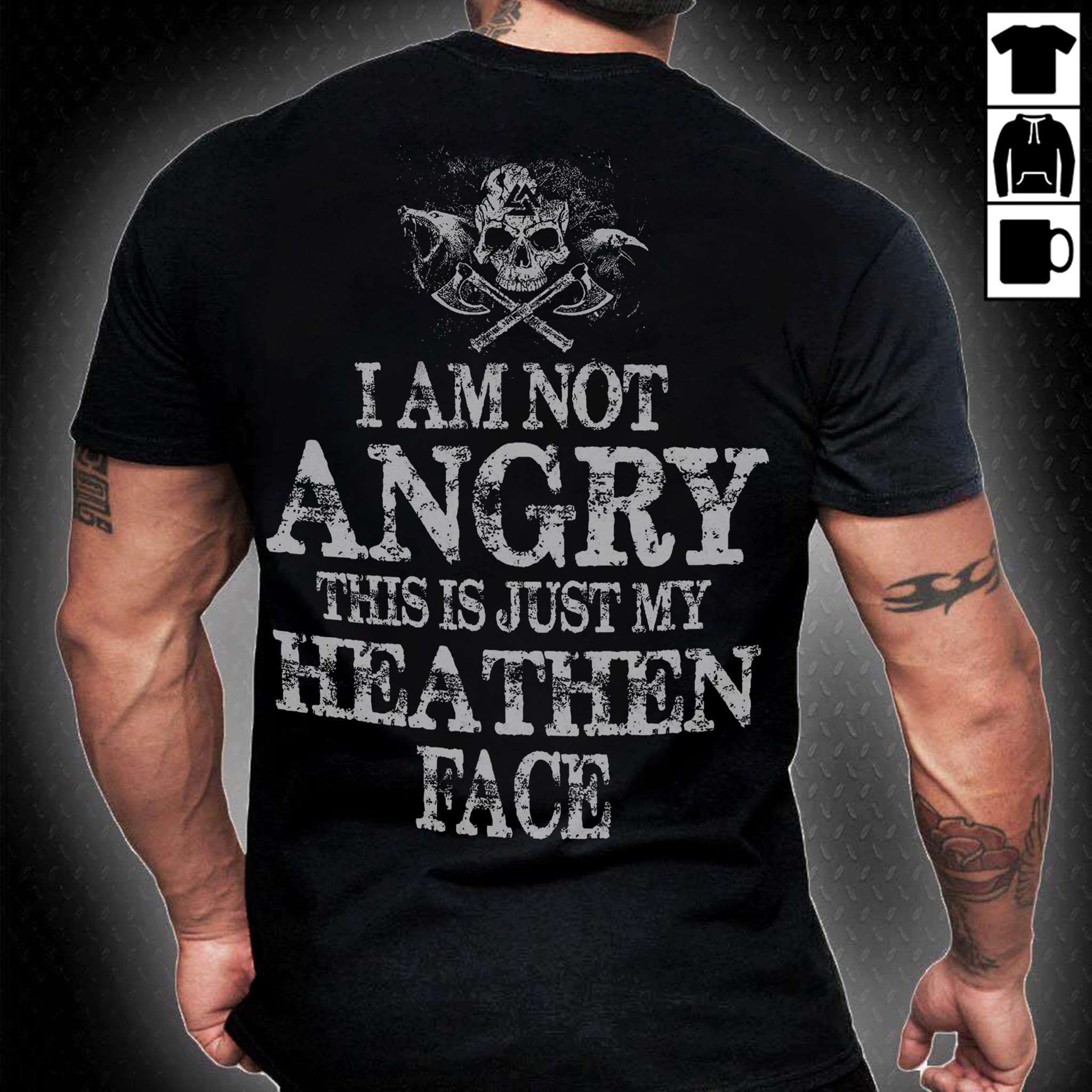 I am not angry this is just my heathen face - Skullcap