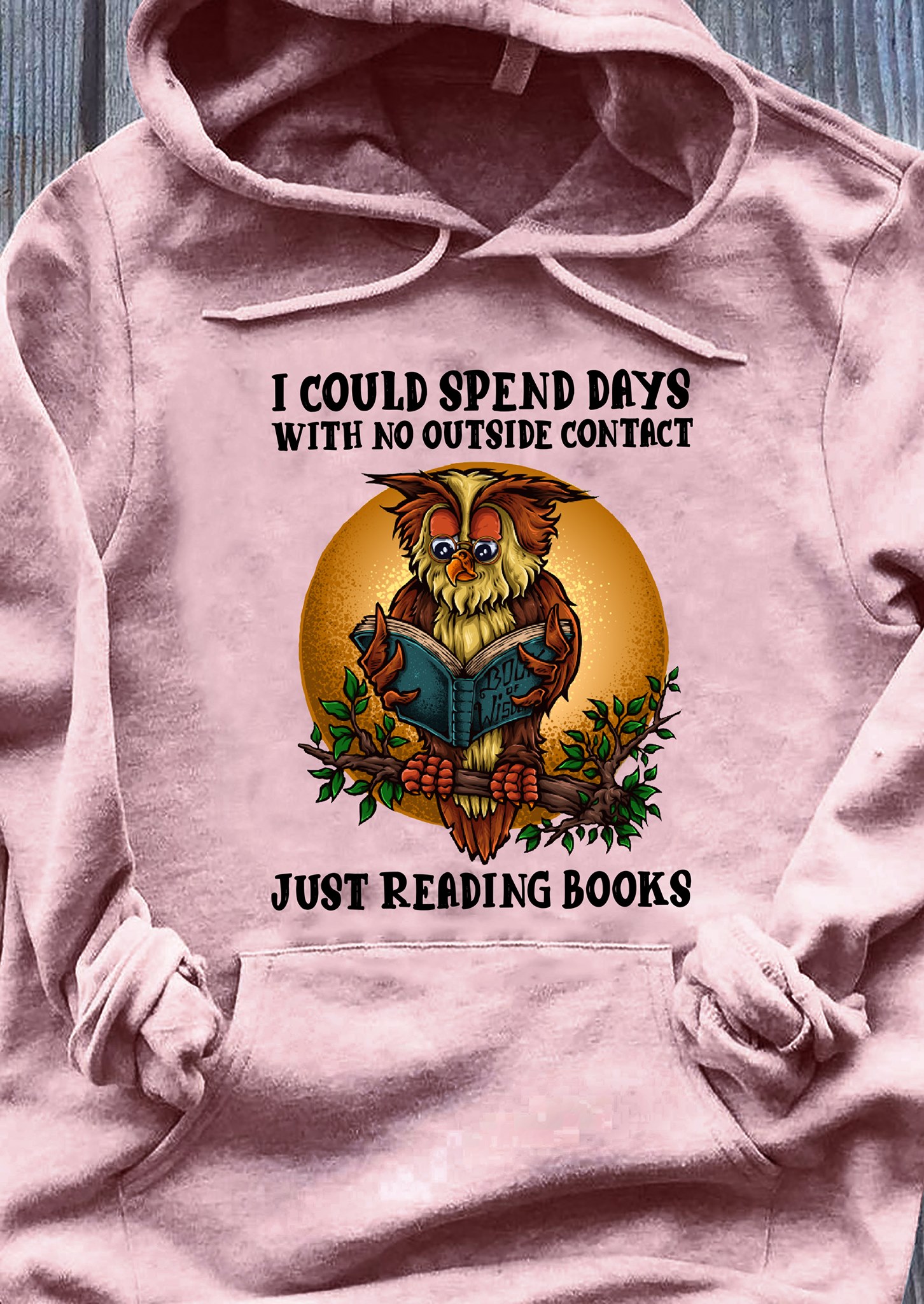 I could spend days with no outside contact just reading books - Owl with book