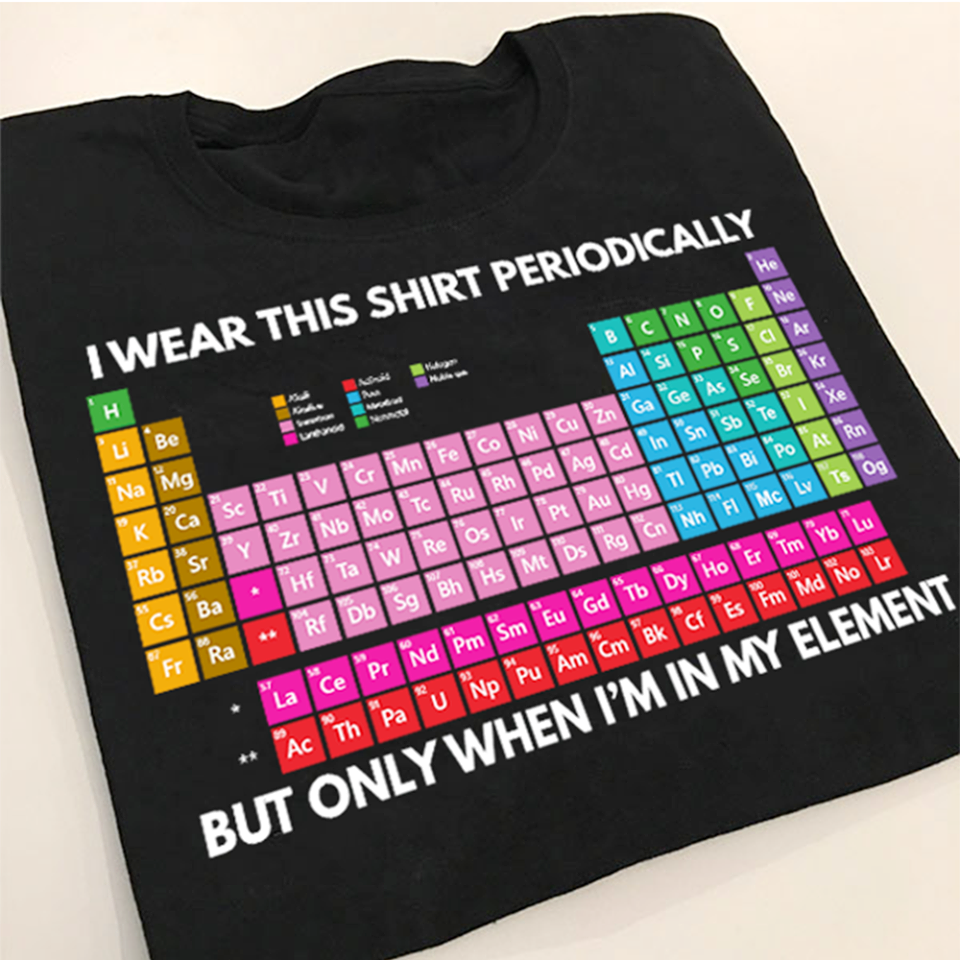 I wear this shirt periodically but only when i'm in my elenment