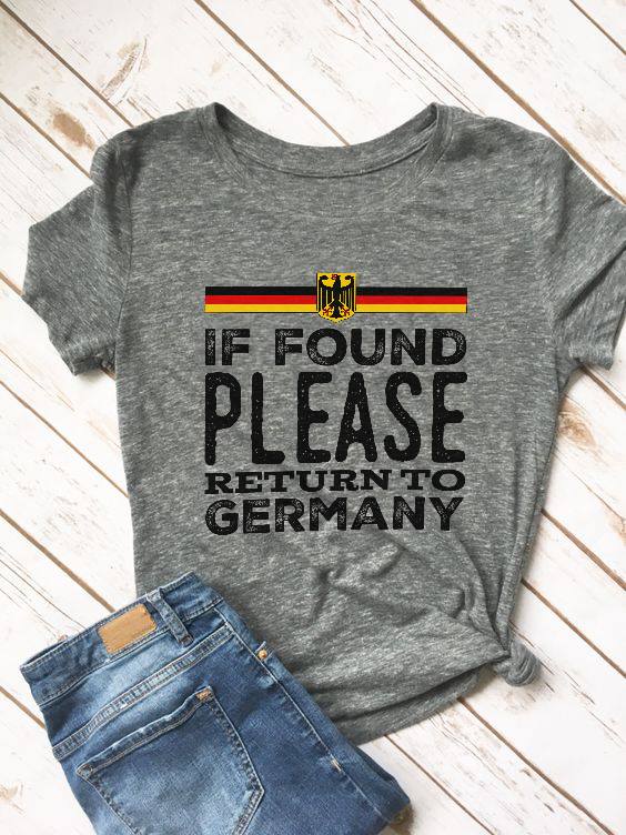 If found please return to Germany
