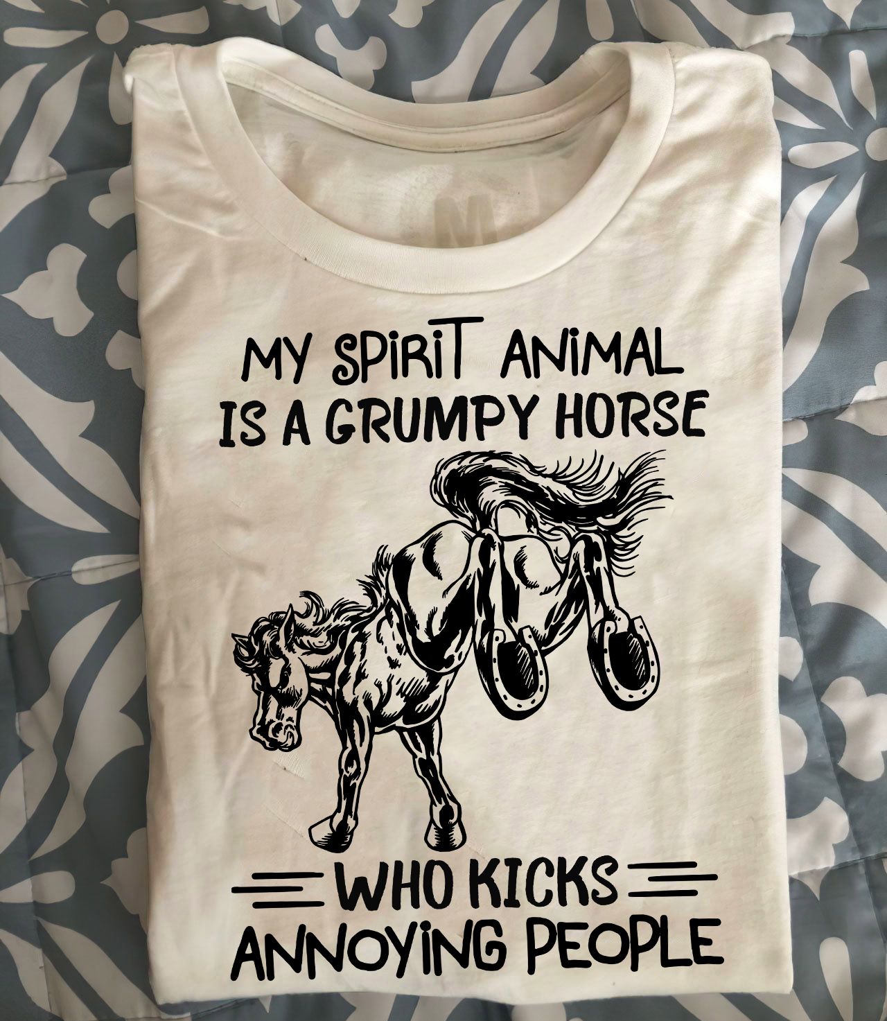 My spirit animal is a grumpy horse who kicks annoying people