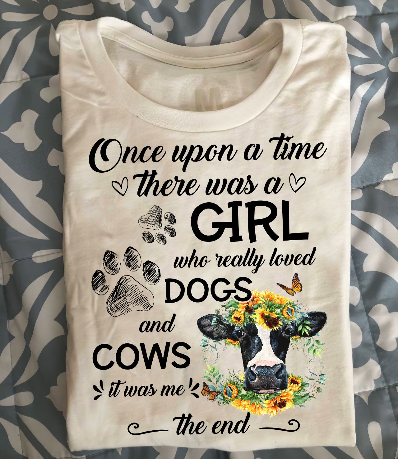 Once upon a time there was a girl who really loved dogs and cows - Cow and dog footprints