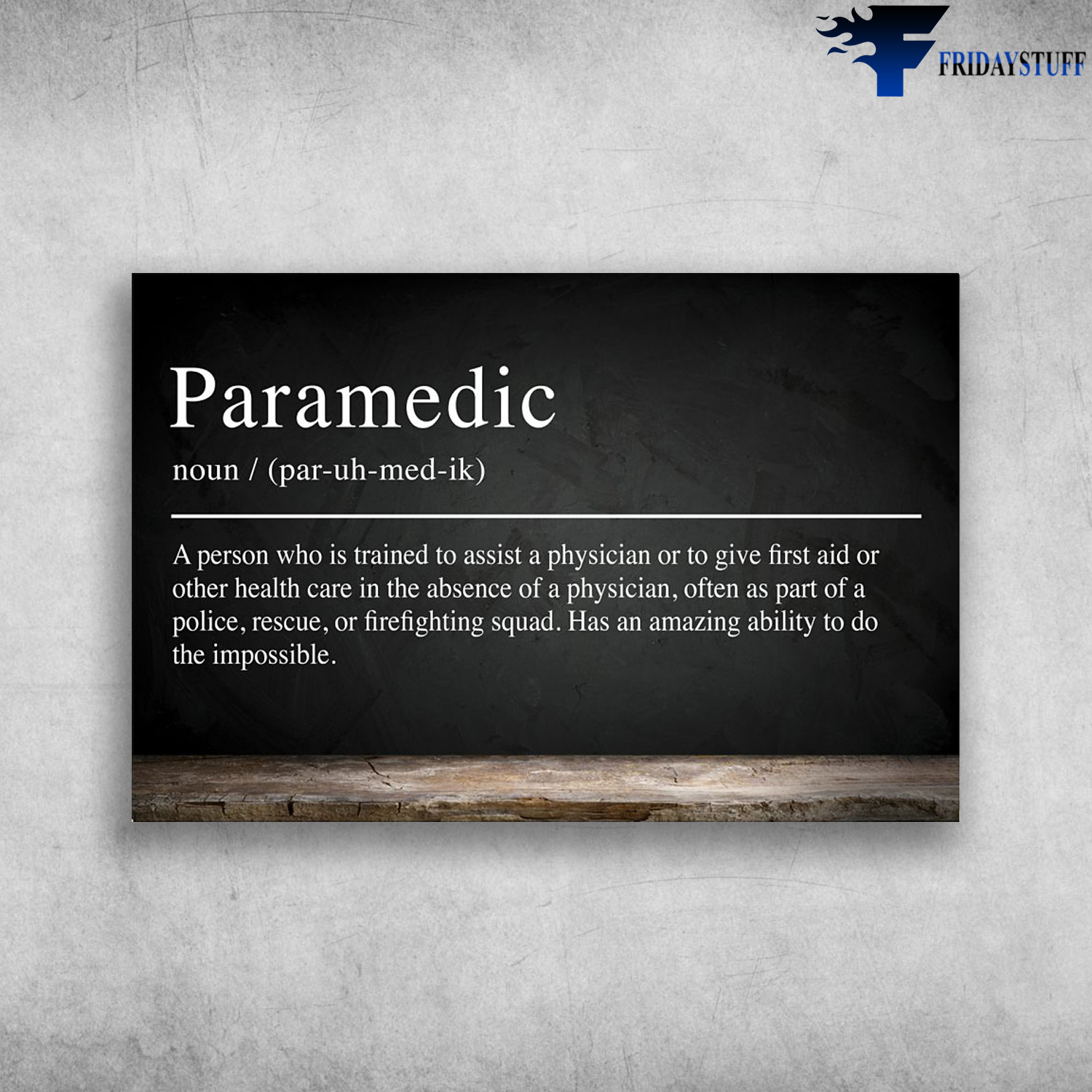 Parameic - A Person Who Is Trained To Assist A Physician Or To Give First Aid Or Other Health Care In The Absence Of A Physician, Often As Part Of A Police, Rescue, Or Firefighting Squad, Has An Amazing Ability To Do The Impossible