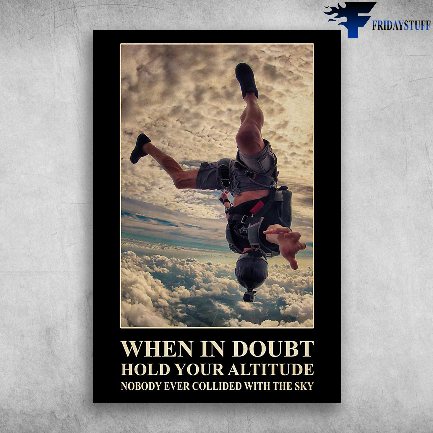 Skydiving Man - When In Doubt, Hold Your Altitide, Nobody Ever Collided With The Sky