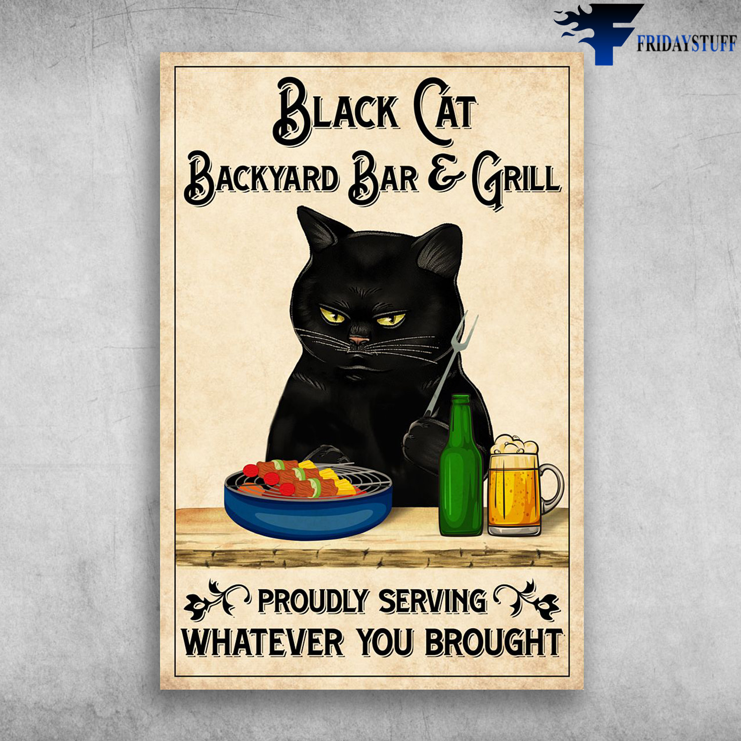 The Black Cat Cook And Drink - Black Cat Backyard Bar And Girl, Proudly Serving Whatever You Brought