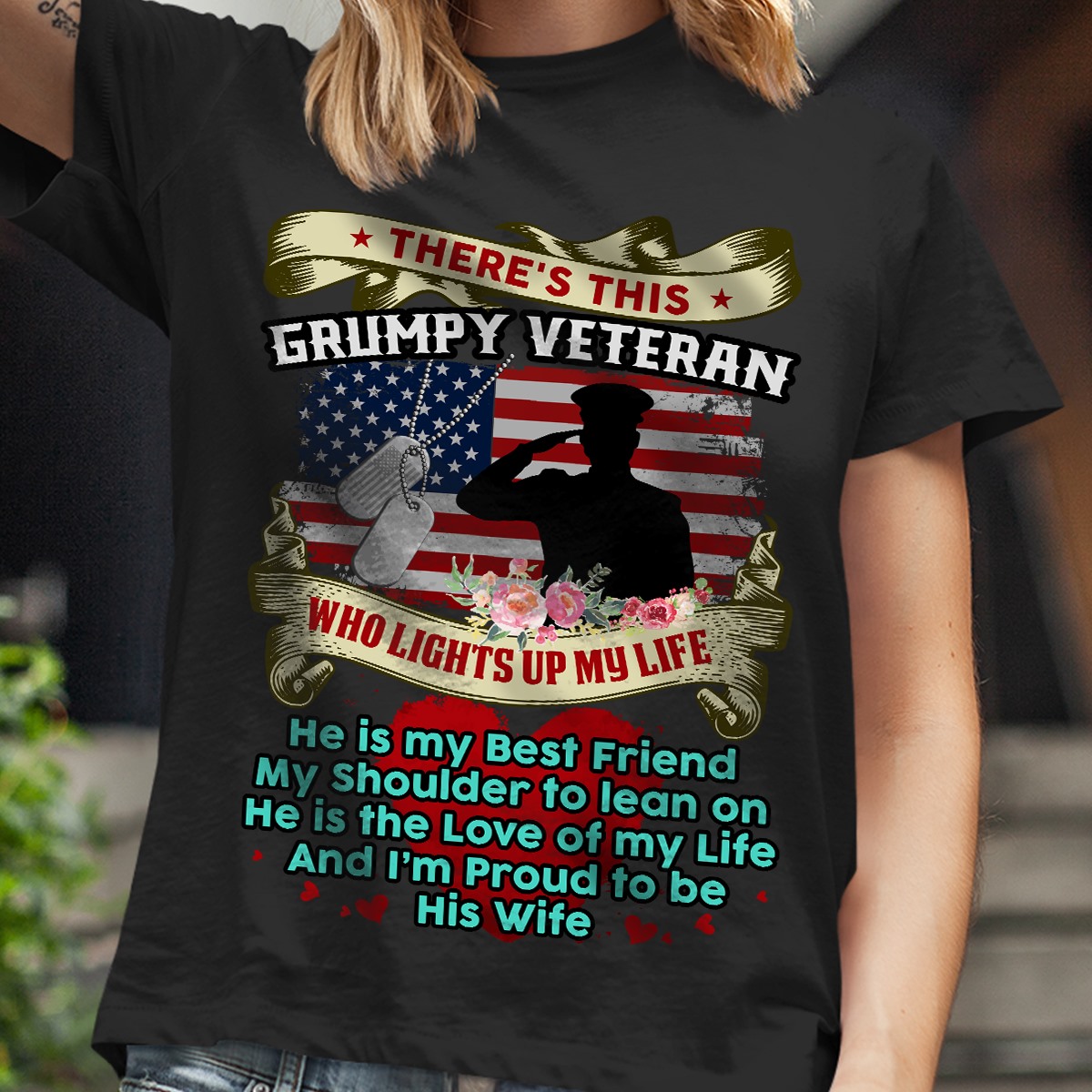 There's this grumpy veteran who lights up my life - America flag