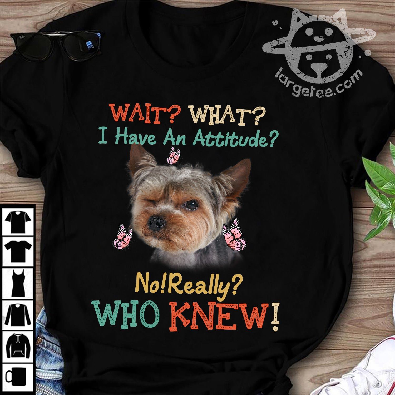 Wait What I have an attitude No! Really Who knew! Shih Tzu dog