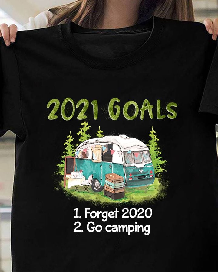 2021 goals forget 2020 and go camping - Camping bus in forest