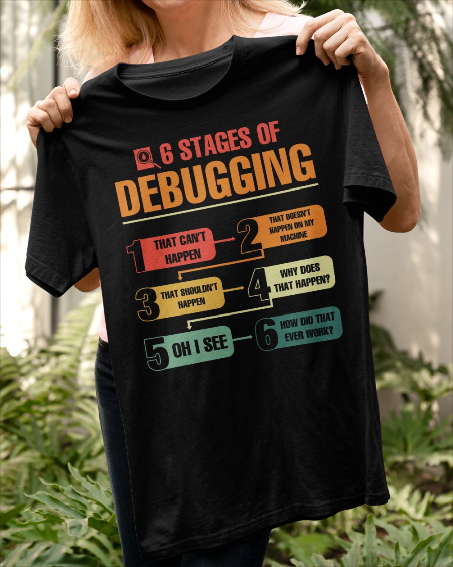 6 stages of debugging - That can't happen, doesn't happen on my machine, shouldn't happen