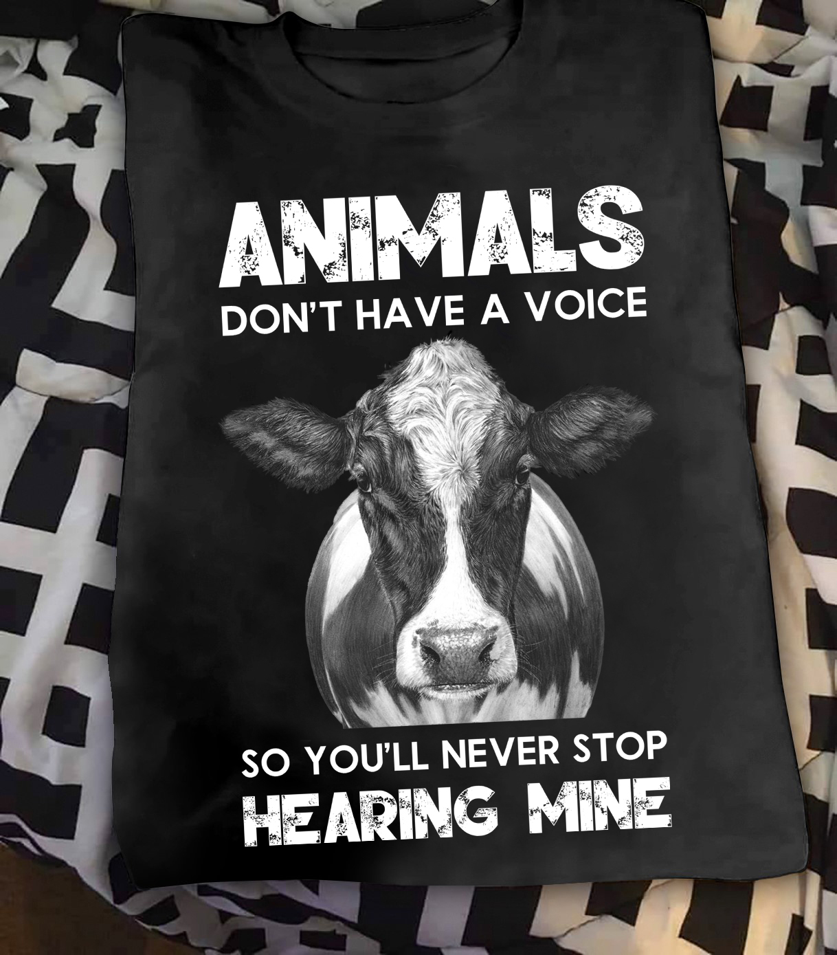 Animals don't have a voice so you'll never stop hearing mine - Cow milk