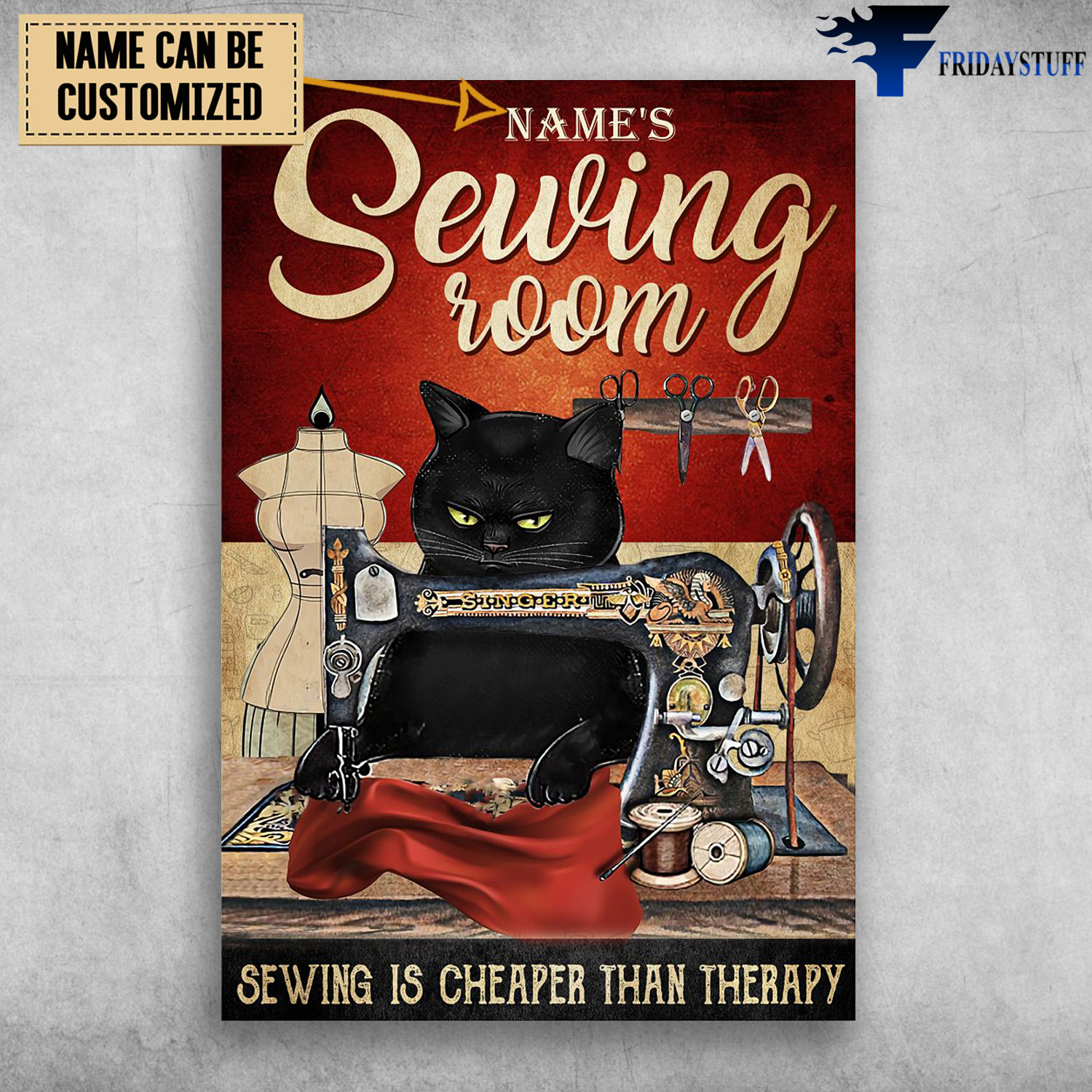 Black Cat Sewing, Sewing Room, Sewing Is Cheaper Than Therapy
