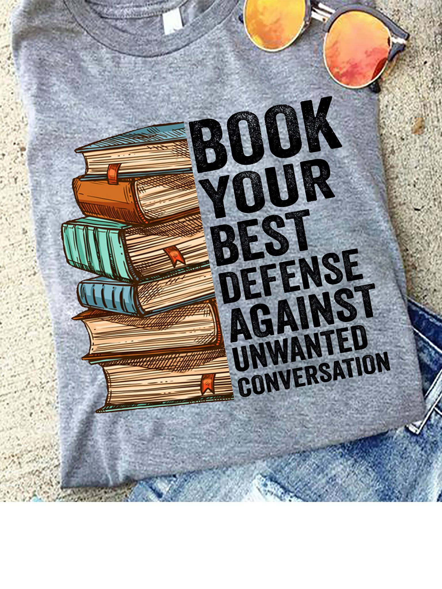 Book your best defense against unwanted conversation - Books lover