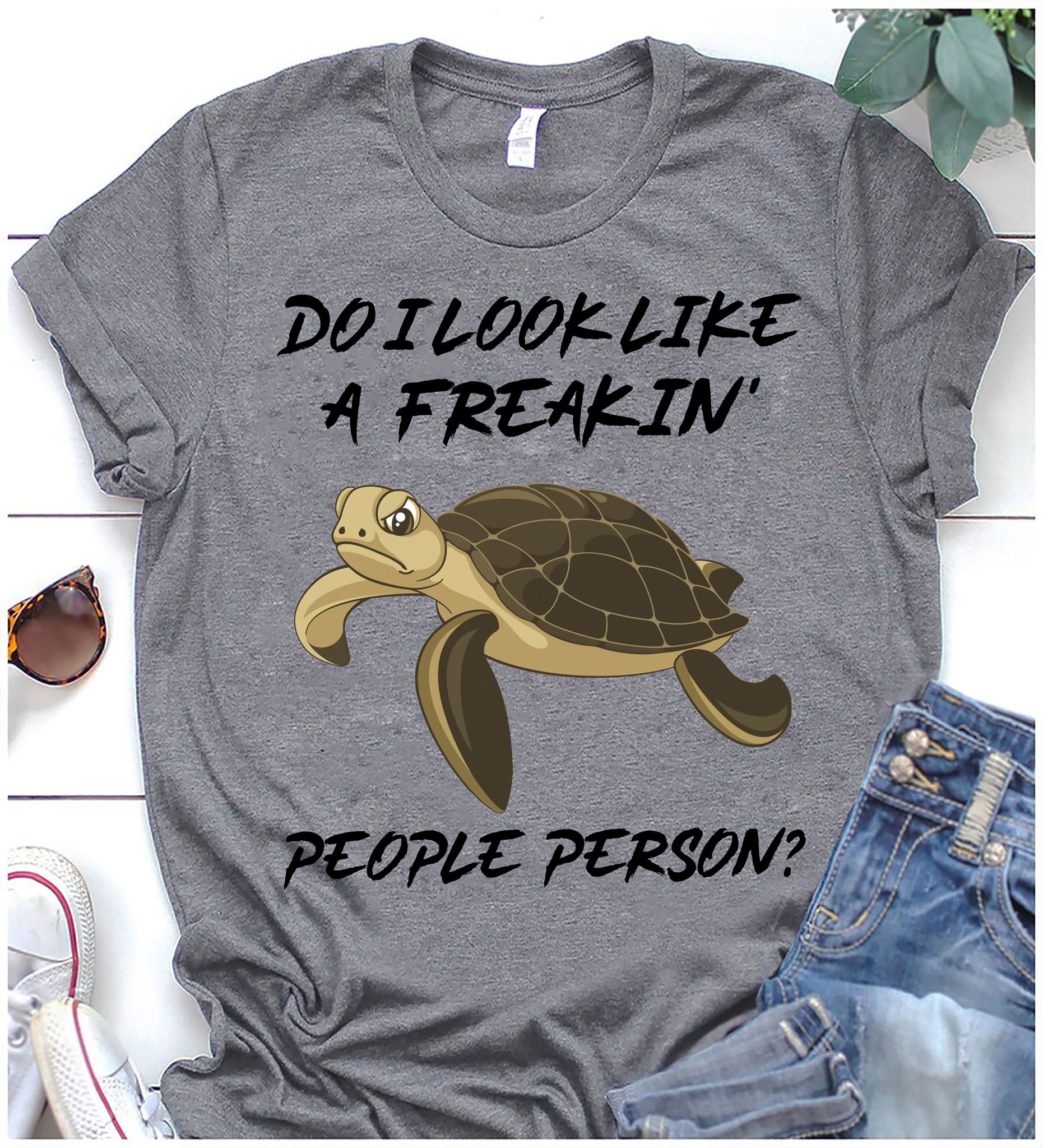 Do I look like a freakin people person - Grumpy turtle