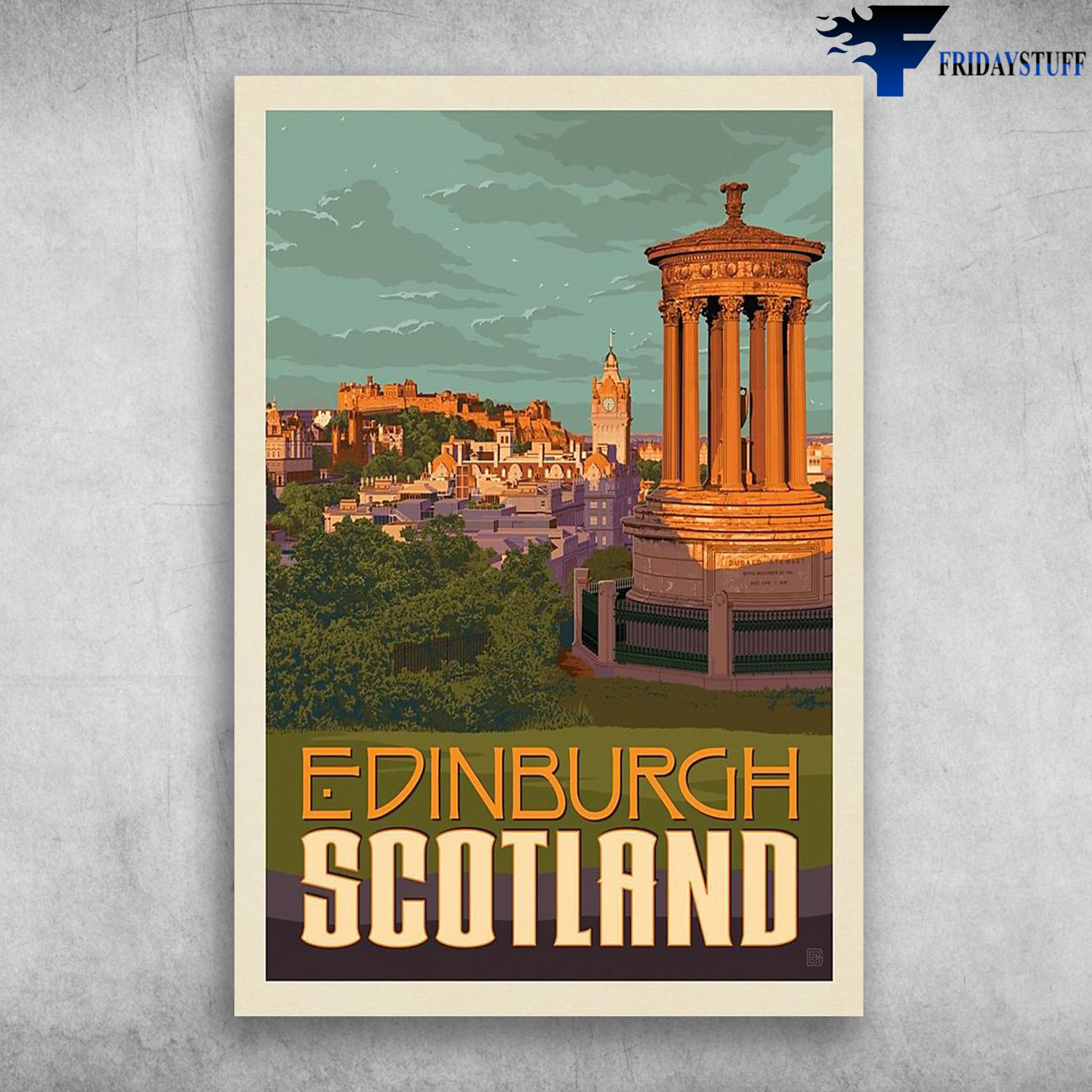 EDINBURGH TRAVEL VINTAGE REPRINT - Edinburgh Scotland
