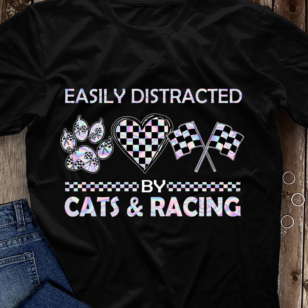 Easily distracted by cats and racing - Cat lover