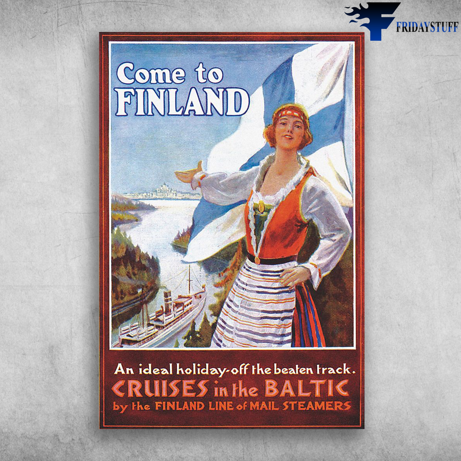 Finland Girl - Come To Finland, An Ideal Holiday Off Thr Beaten Track, Cruises In The Baltic, By The Finland Line Of Mail Stramers