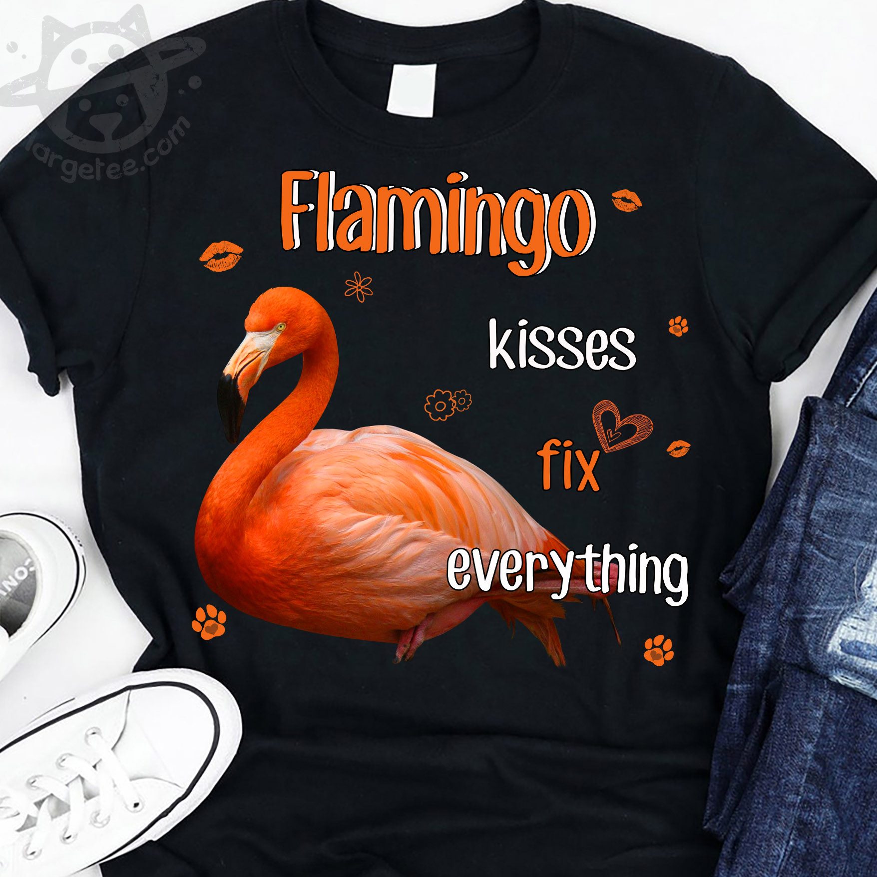 Flamingo kisses fix everything - Love flamingo