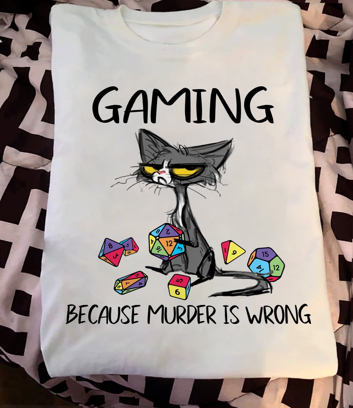 Gaming because murder is wrong - Cat with cubik