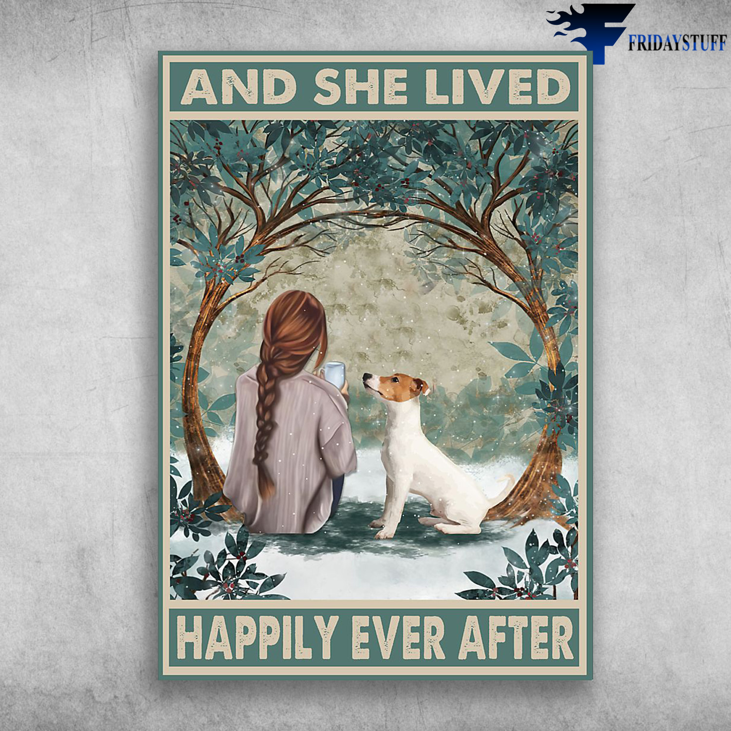 Girl And Jack Russell Dog - And She Live, Happily Ever After
