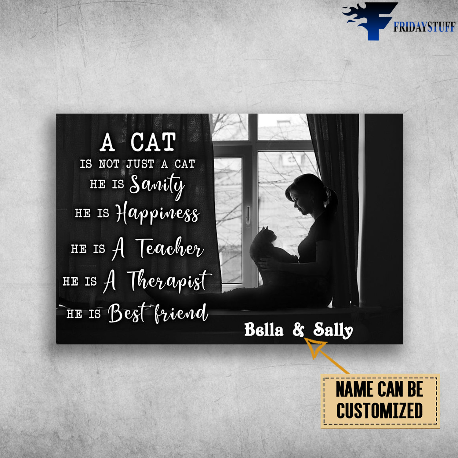 Girl Cat Window, A Cat Is Not Just A Cat, He Is Sanity, He Is Happiness, He Is A Teacher, He Is A Therapist, He Is Best Friend