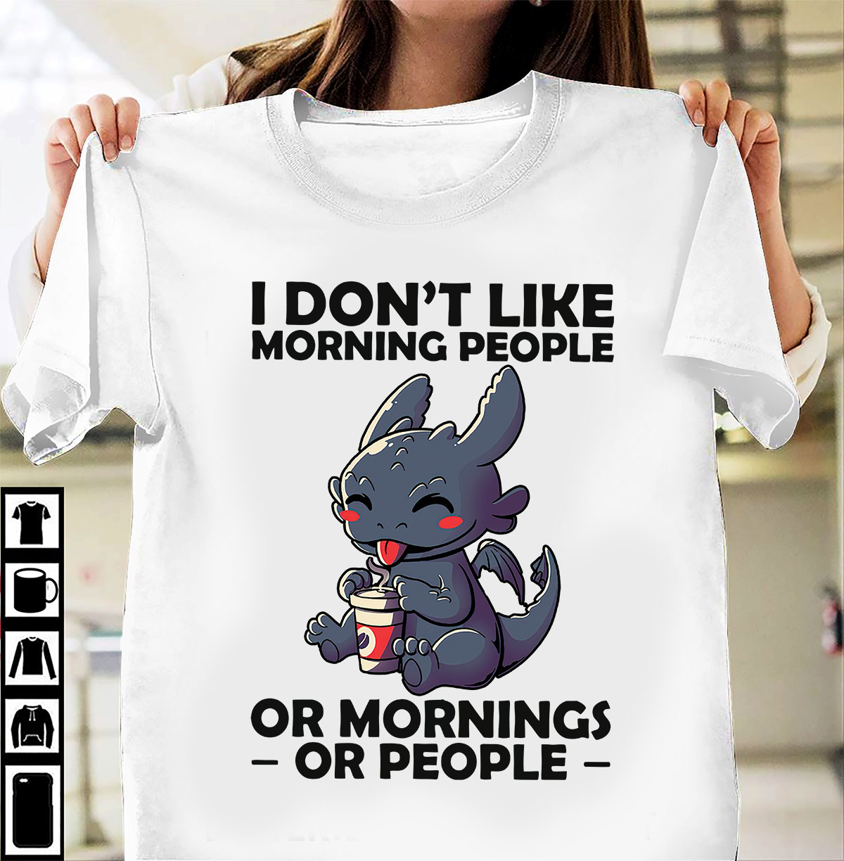 I don't like morning people or mornings or people - Dragon and coffee