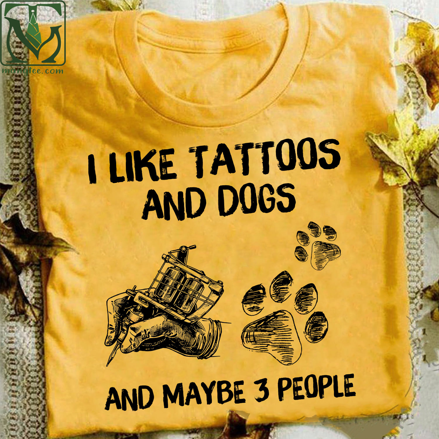 I like tattoos and dogs and maybe 3 people - Dog footprint