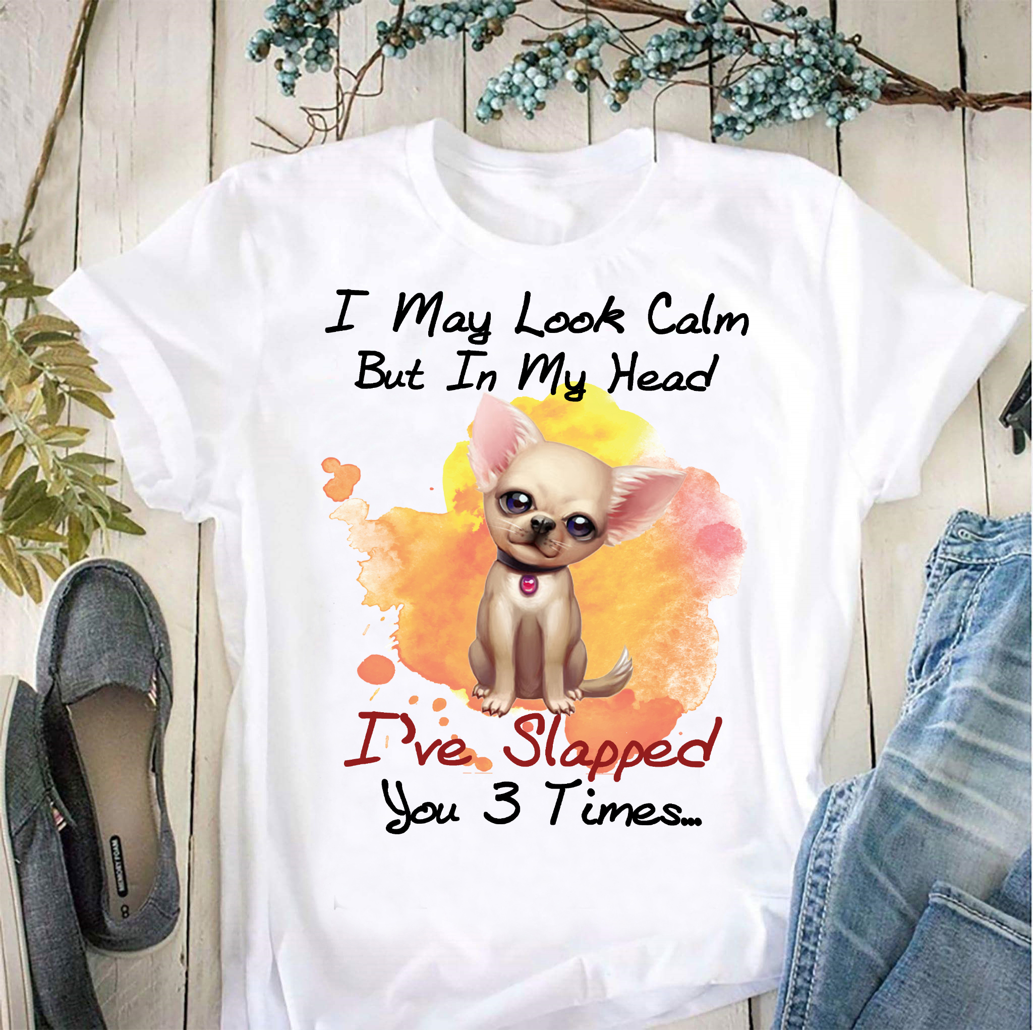 I may look calm - Calm chihuahua, dog lover
