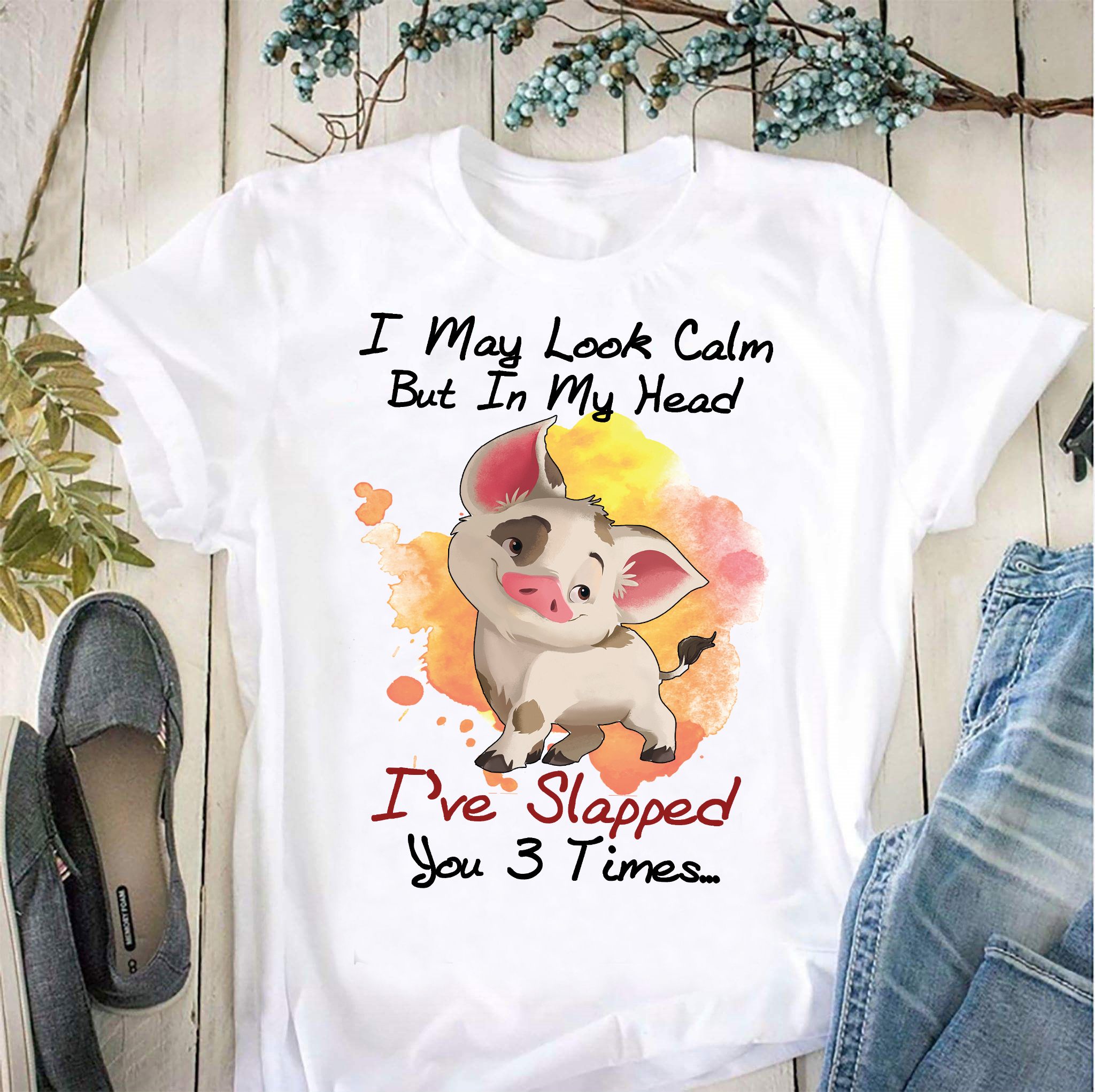 I may look calm but in my head I've slapped you 3 times - Pig lovers