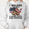 I walked the walk in combat boots and dogtags - America flag