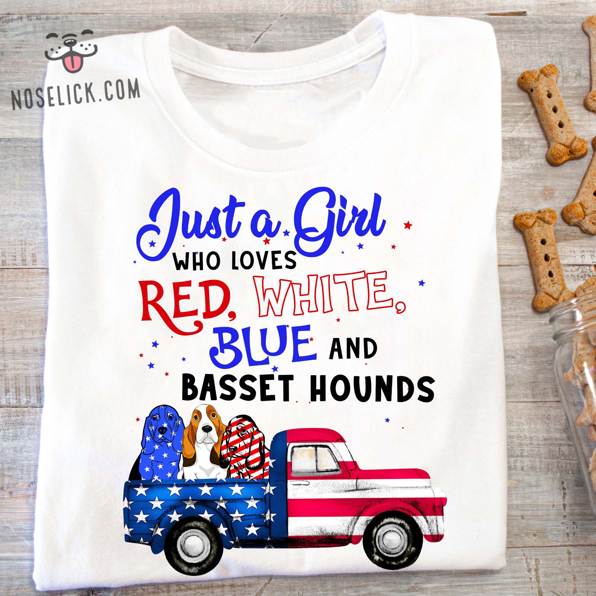 Just a girl who loves red,white, blue and basset hounds - Dog lover