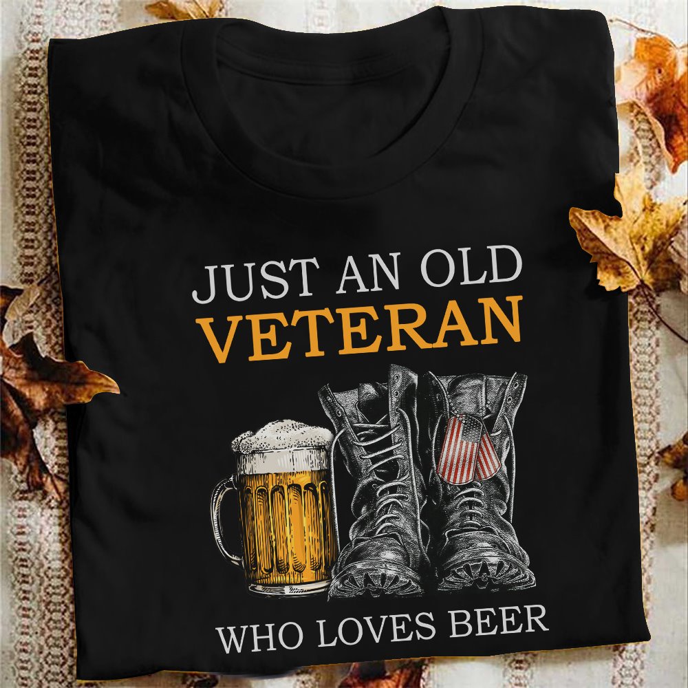Just an old veteran who loves beer - Beer and veteran shoes