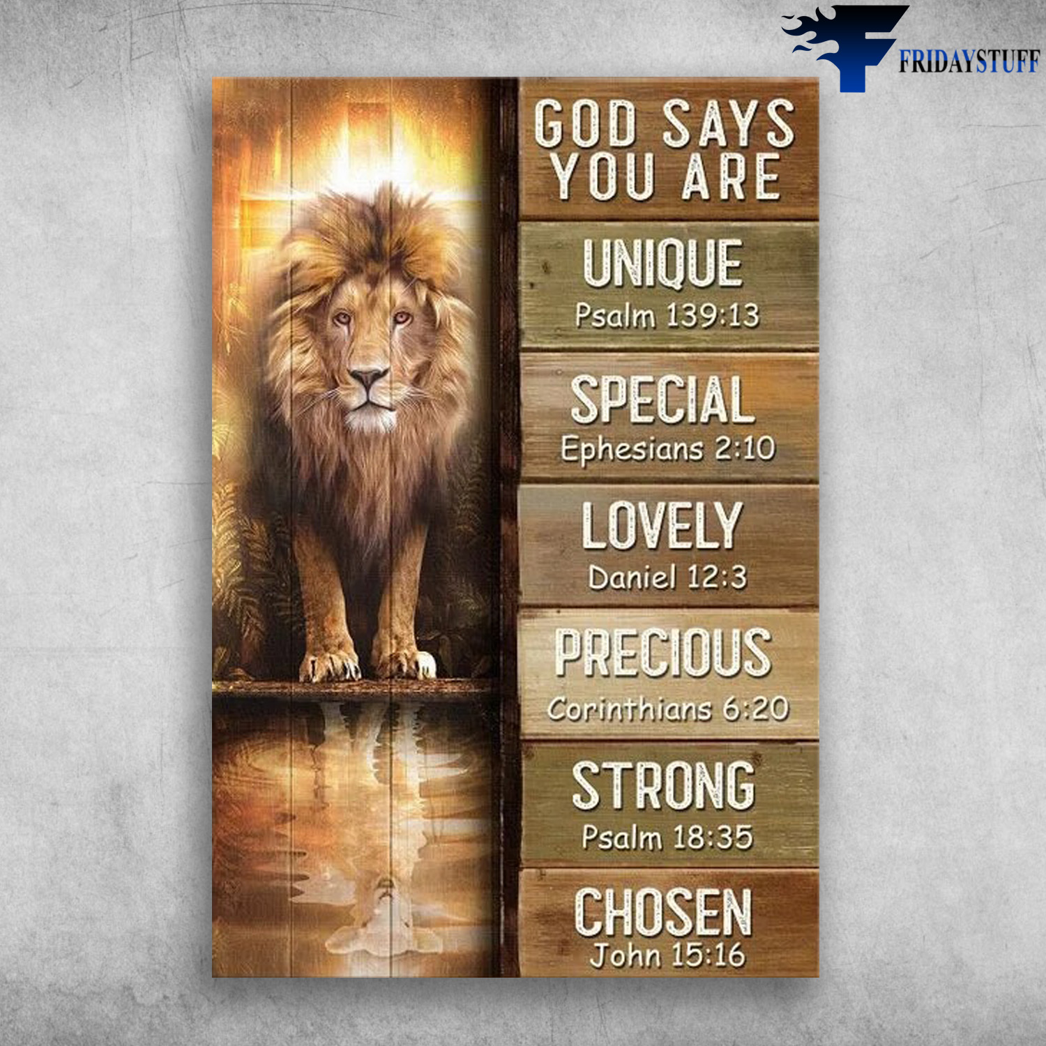 Lion And Goat - God Says You Are Unique, Special, Lovely, Precious, Strong, Chosen