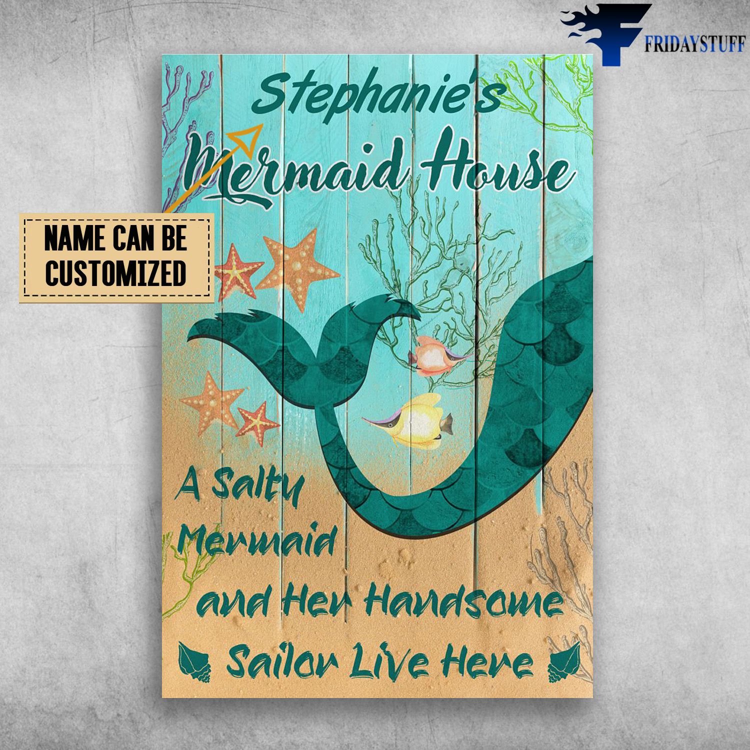 Mermaid House A Salty Mermaid And Her Handsome Sailor Live Here