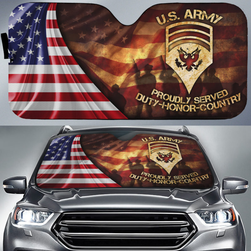 Military Proudly Served, Military Sun Shade, American Flag, Gifts For ...