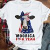 Moorica fuck yeah - America flag and cow