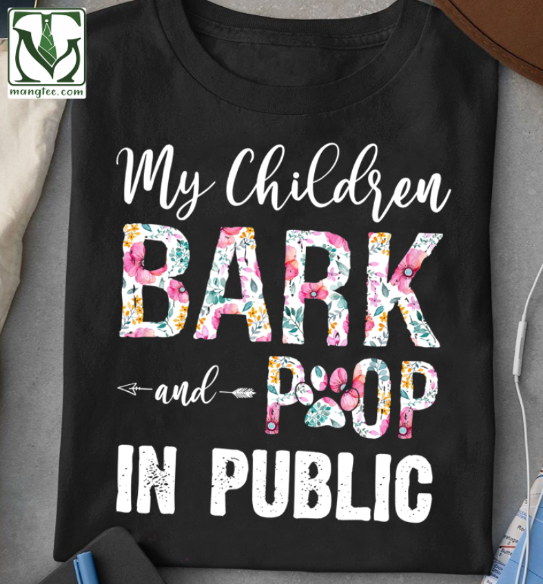 My children bark and poop in public - Dog footprint
