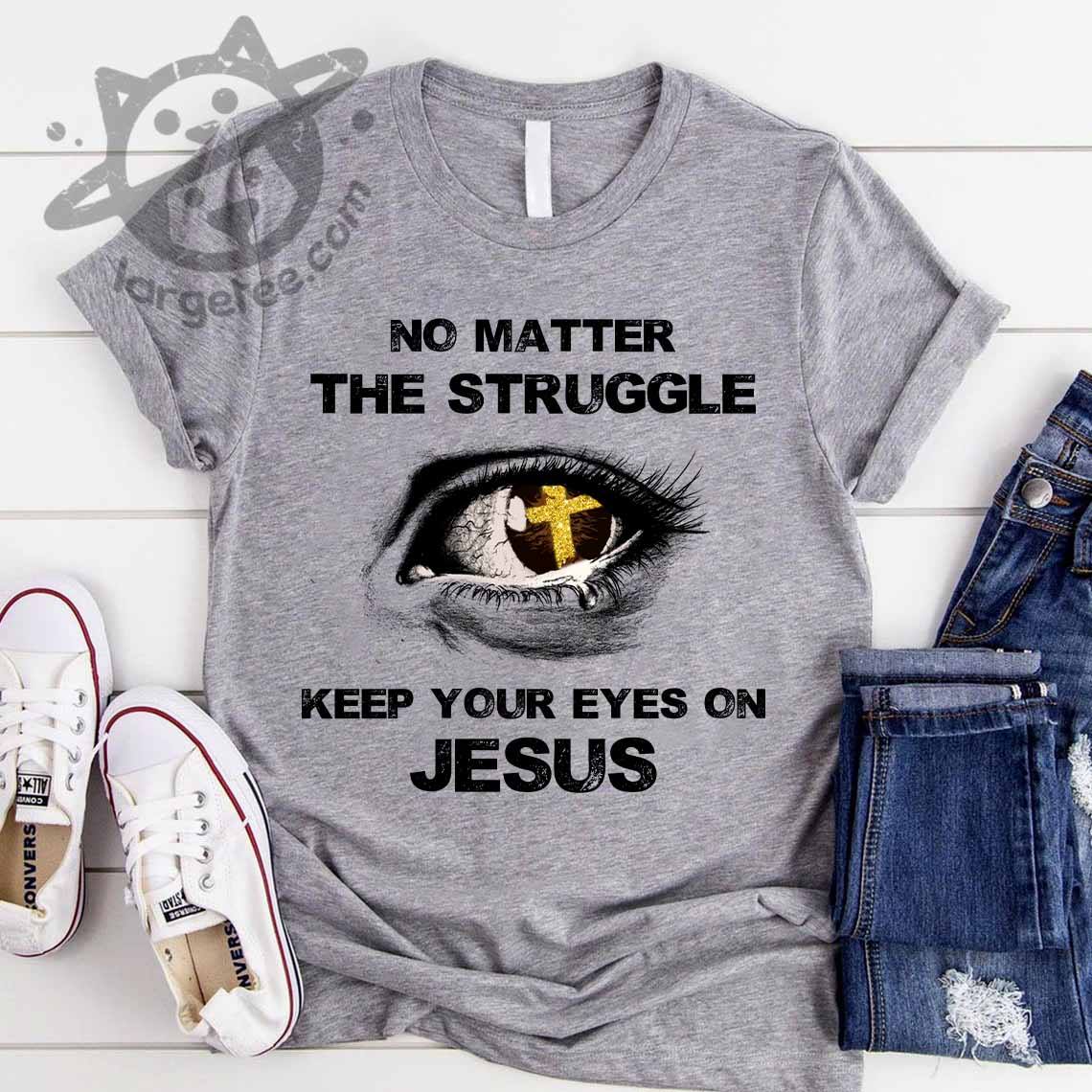 No matter the struggle keep your eyes on Jesus - Eye and Jesus