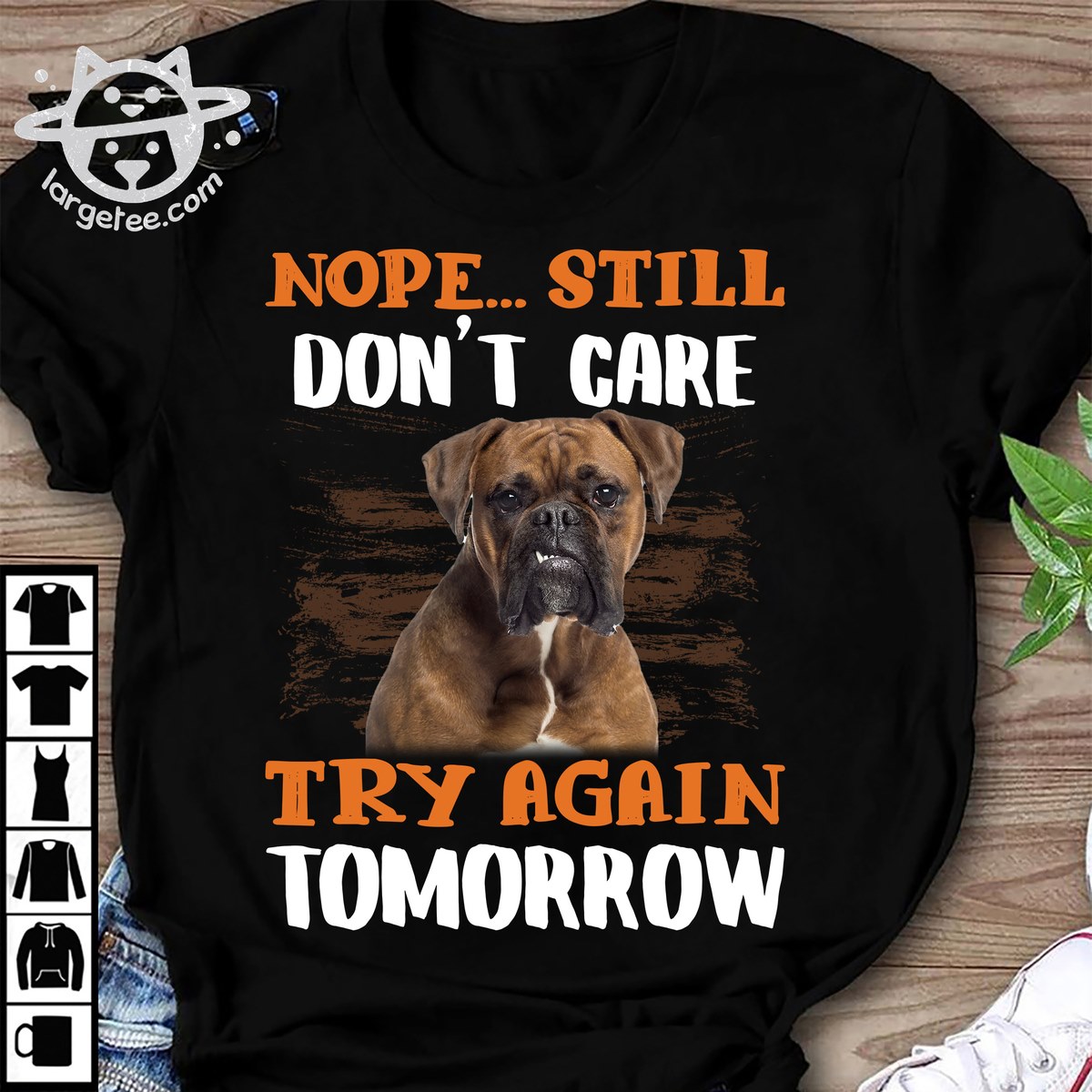 Nope still don't care try again tomorrow - Pitbull dog