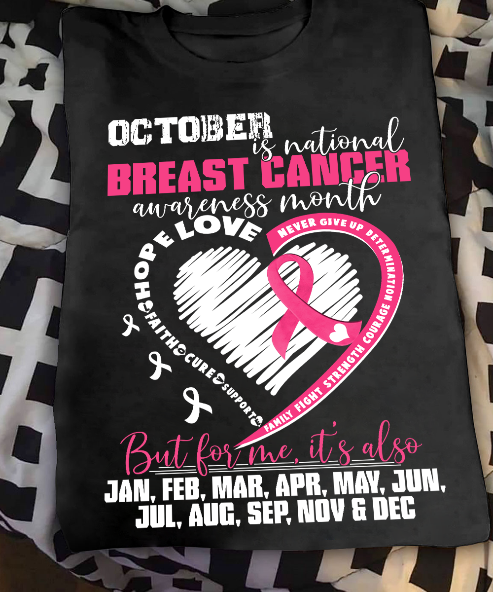 October is national breast cancer awareness month - Never give up