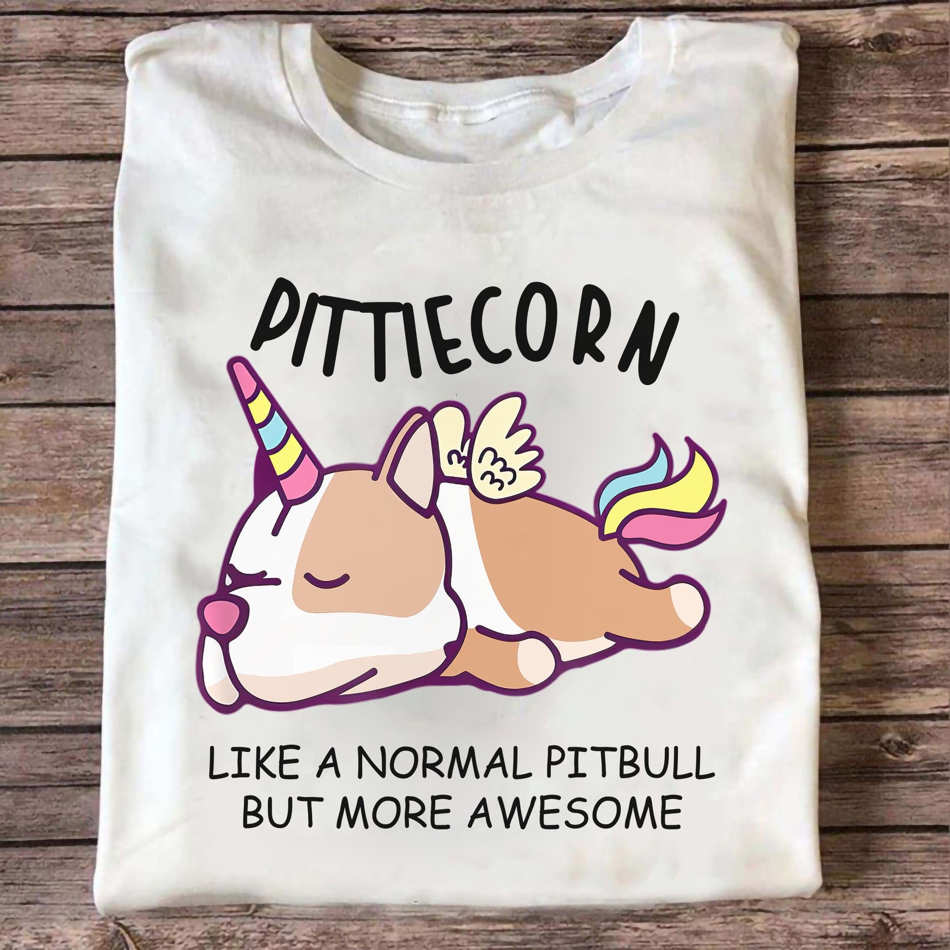 Pittiecorn like a normal pitbull but more awesome - Pittiecorn, dog lover